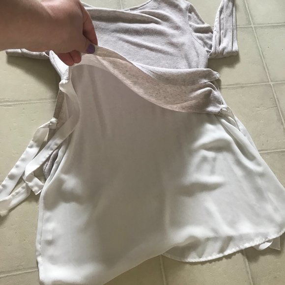 Pebble & Stone layered sweater with bow tie hip S - Picture 8 of 11